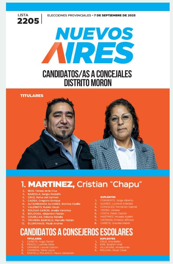 Boleta de Nuevos Aires Morón